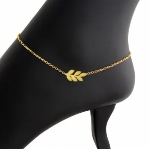 Delicate Leaf Anklets For Women Stainless Steel