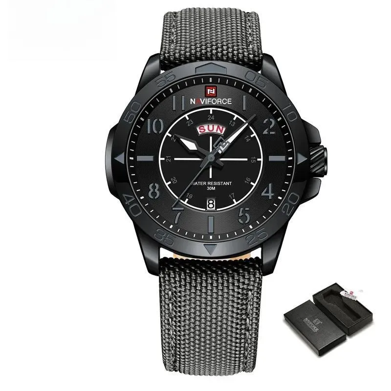 Design Watches For Men Business Sport Nylon Strap Waterproof Luxury Quartz Wristwatches Gift