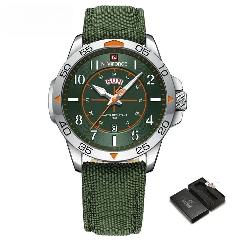 Design Watches For Men Business Sport Nylon Strap Waterproof Luxury Quartz Wristwatches Gift
