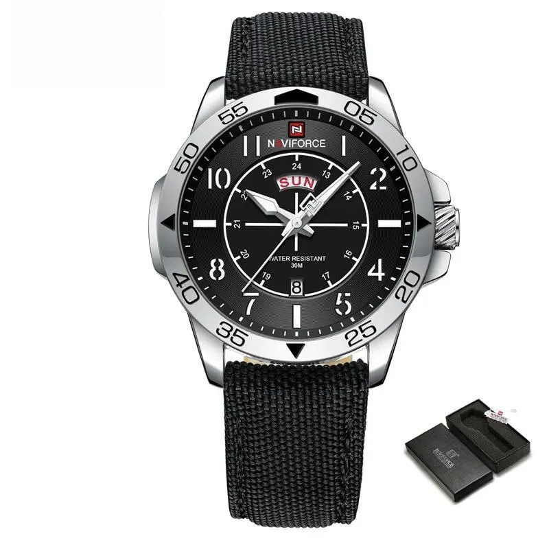 Design Watches For Men Business Sport Nylon Strap Waterproof Luxury Quartz Wristwatches Gift