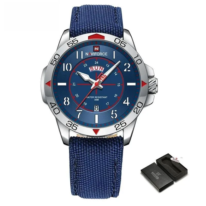 Design Watches For Men Business Sport Nylon Strap Waterproof Luxury Quartz Wristwatches Gift