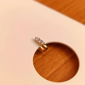 DIAMOND LOOK FINE CZ PRESSABLE NOSE RING