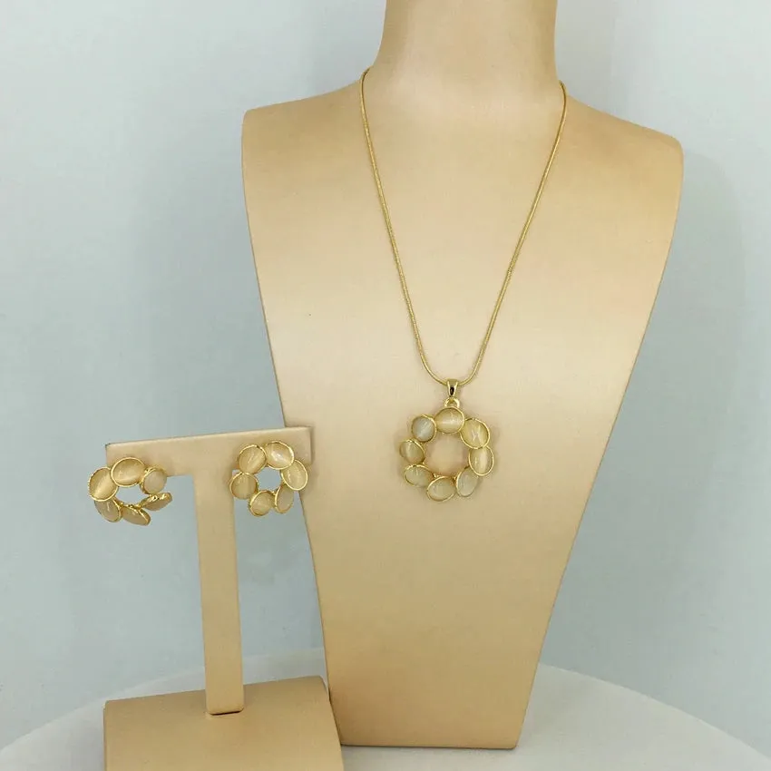 Dubai Costume Jewelry Fine Jewelry Pendant Sets