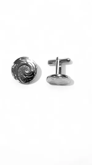 Dupsie's Nkosi Silver Circular Cufflinks DPJSCC53