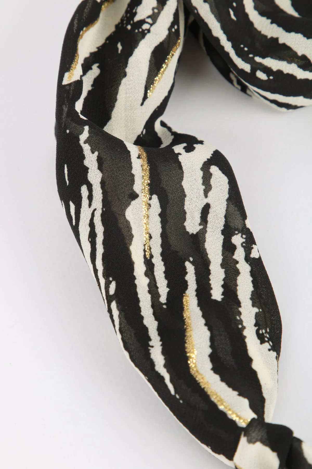 Ellen Fabric Headband Black Print