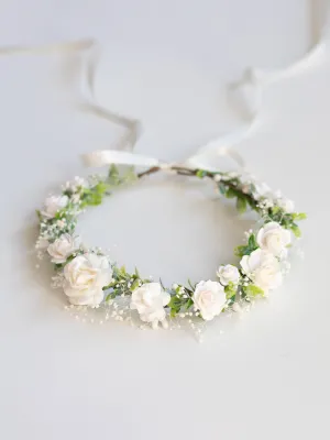 Elsie flower crown - ivory