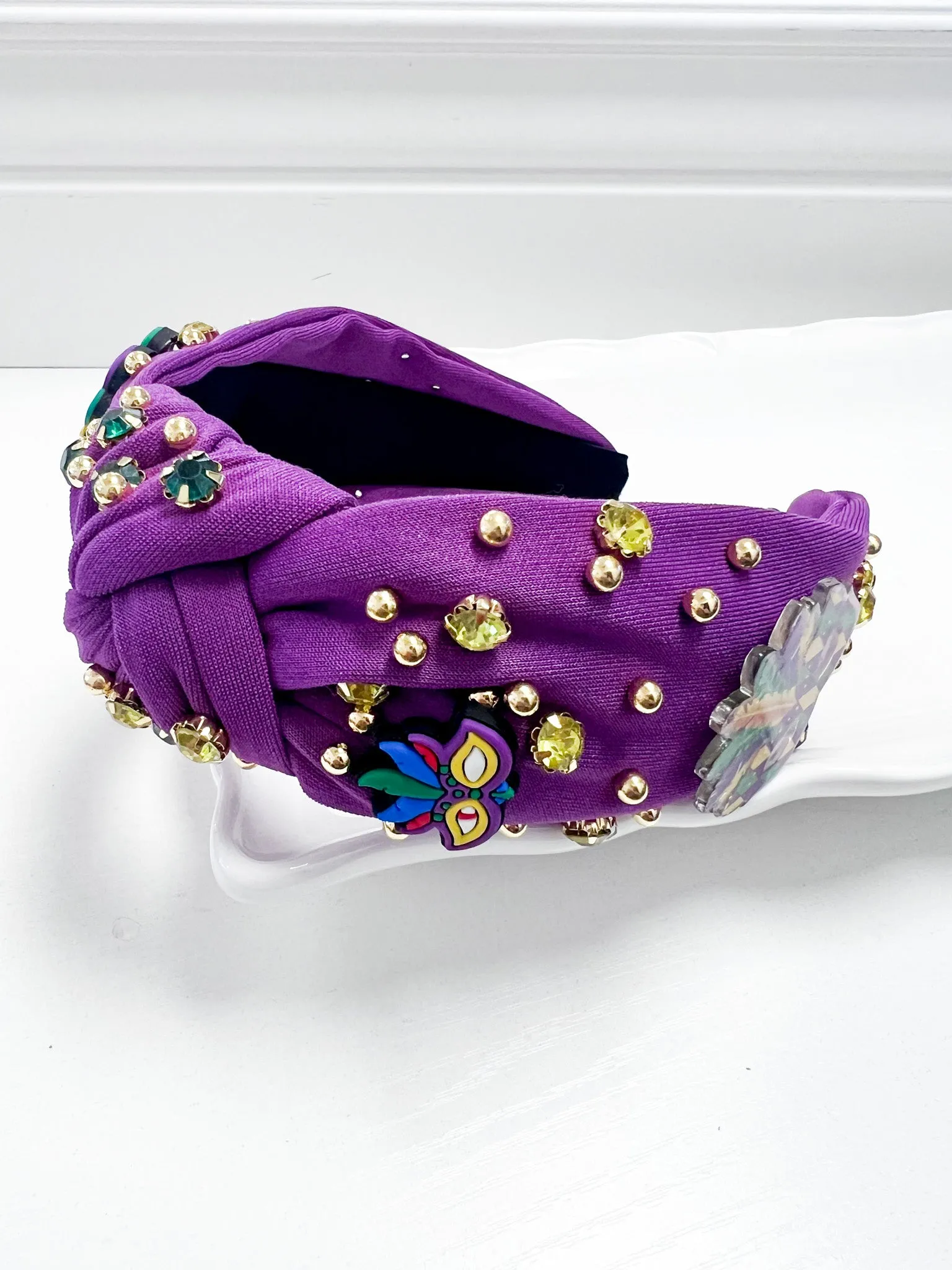 Emersyn - Mardi Gras Rhinestone Headband (Purple)