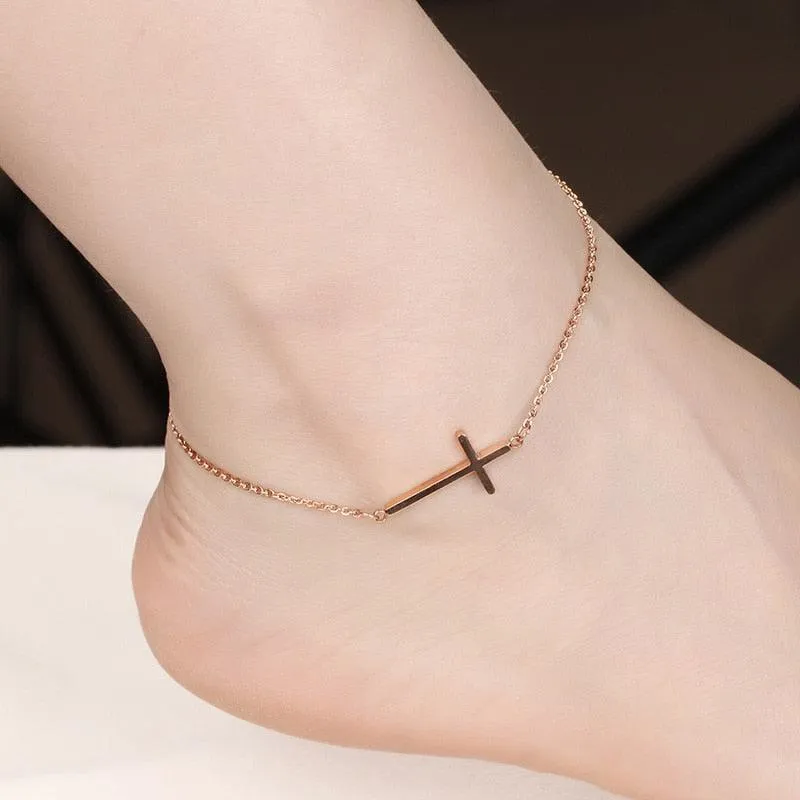 EternaLink Cross Anklet