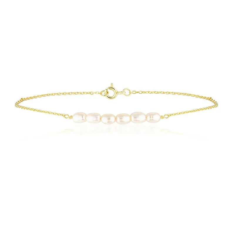 Fashion Baroque Shaped Pearl Anklet