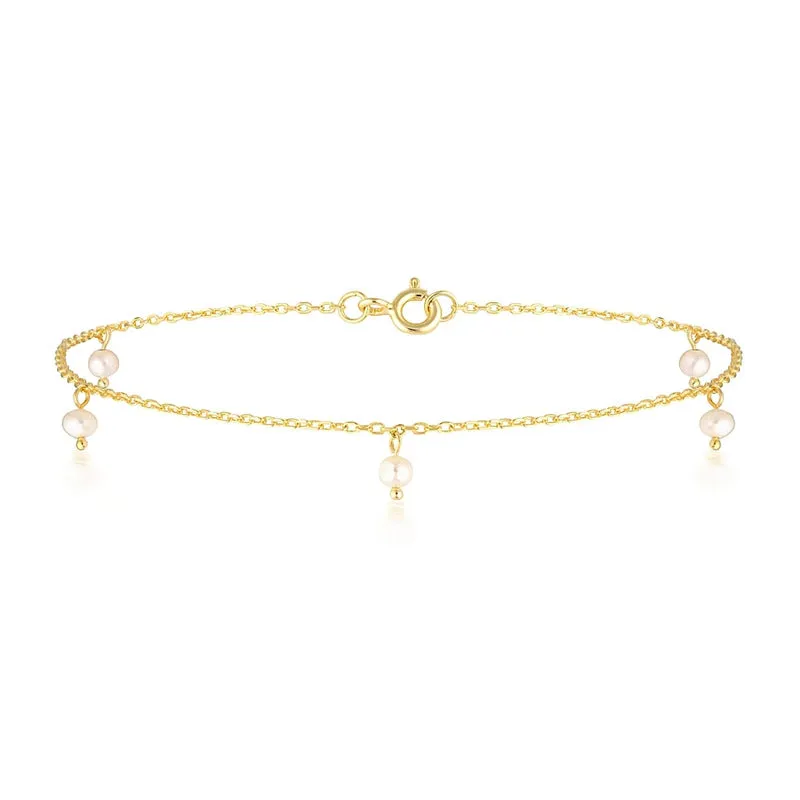 Fashion Baroque Shaped Pearl Anklet