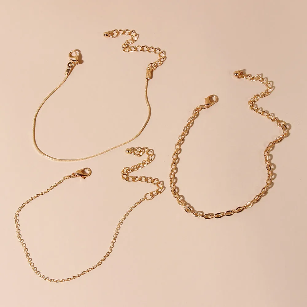 Fashion Beach Metal Body Chain Anklet Set
