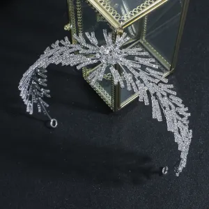 Fashion Bride Headband 3A Zircon Wedding Hair Accessories  Headpieces Bridal Crown