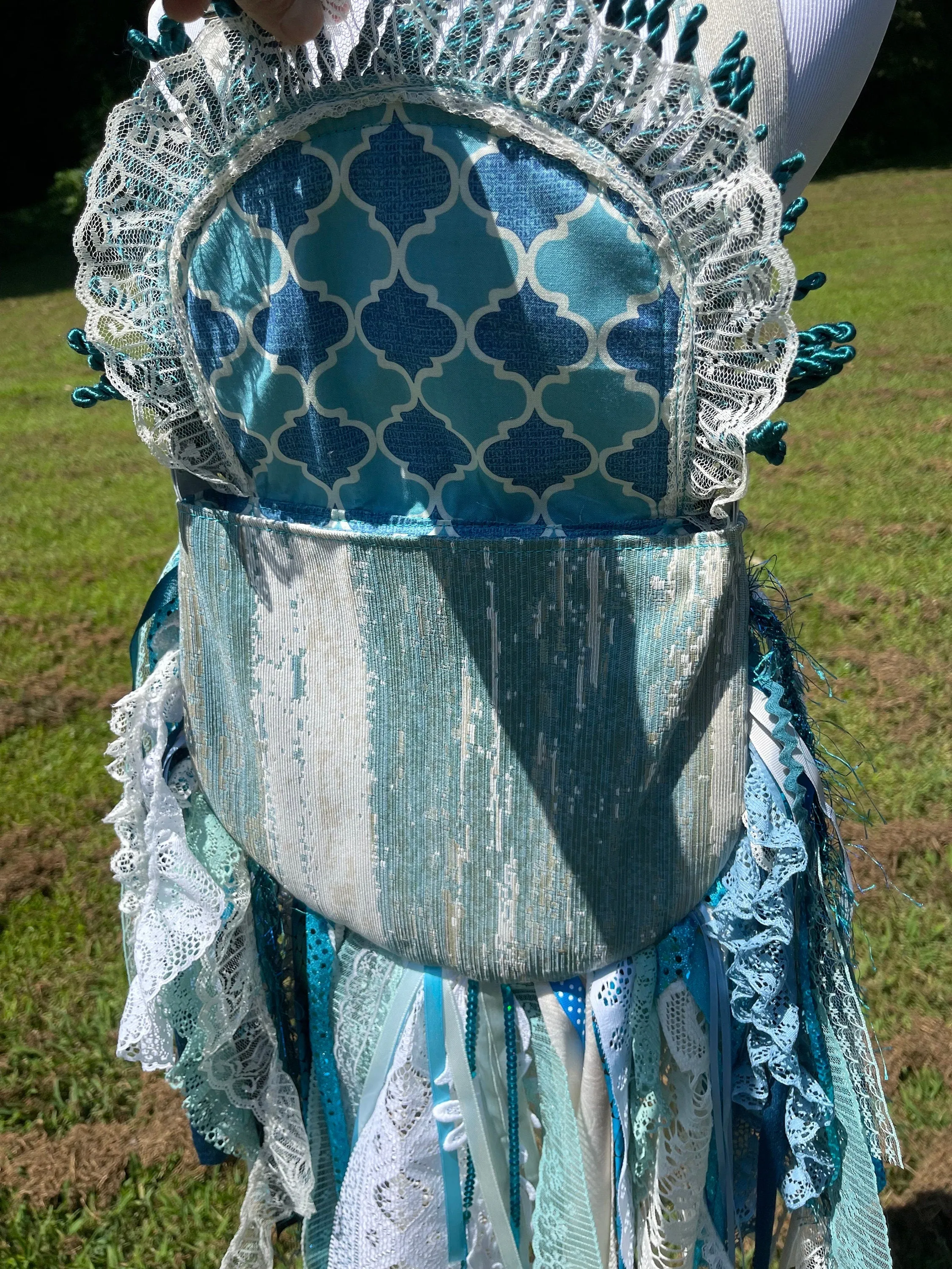 Fashion Forward Teal Lace Fringe Purse - Unique Hippie Handbag for Boho Chic Looks