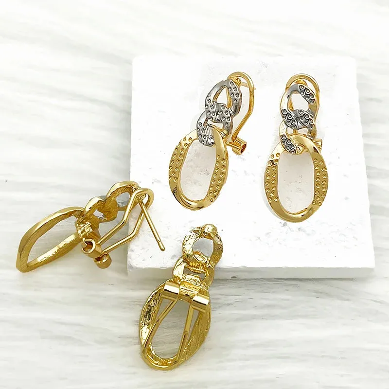 Fashion Jewelry Set Party Wedding  Jewellery Two Tone Necklace For Women