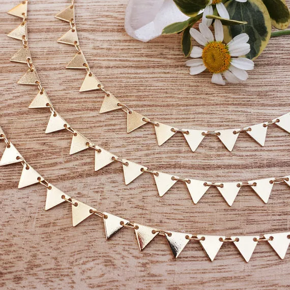 Fashion Metal Alloy Triangle New Fringed Anklet