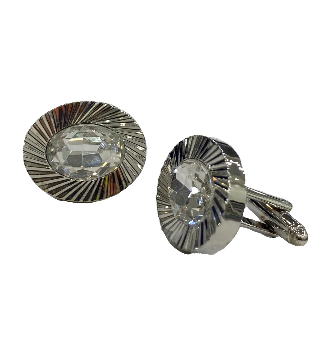Fratello Cufflinks - Silver Rippled Radiance CL35