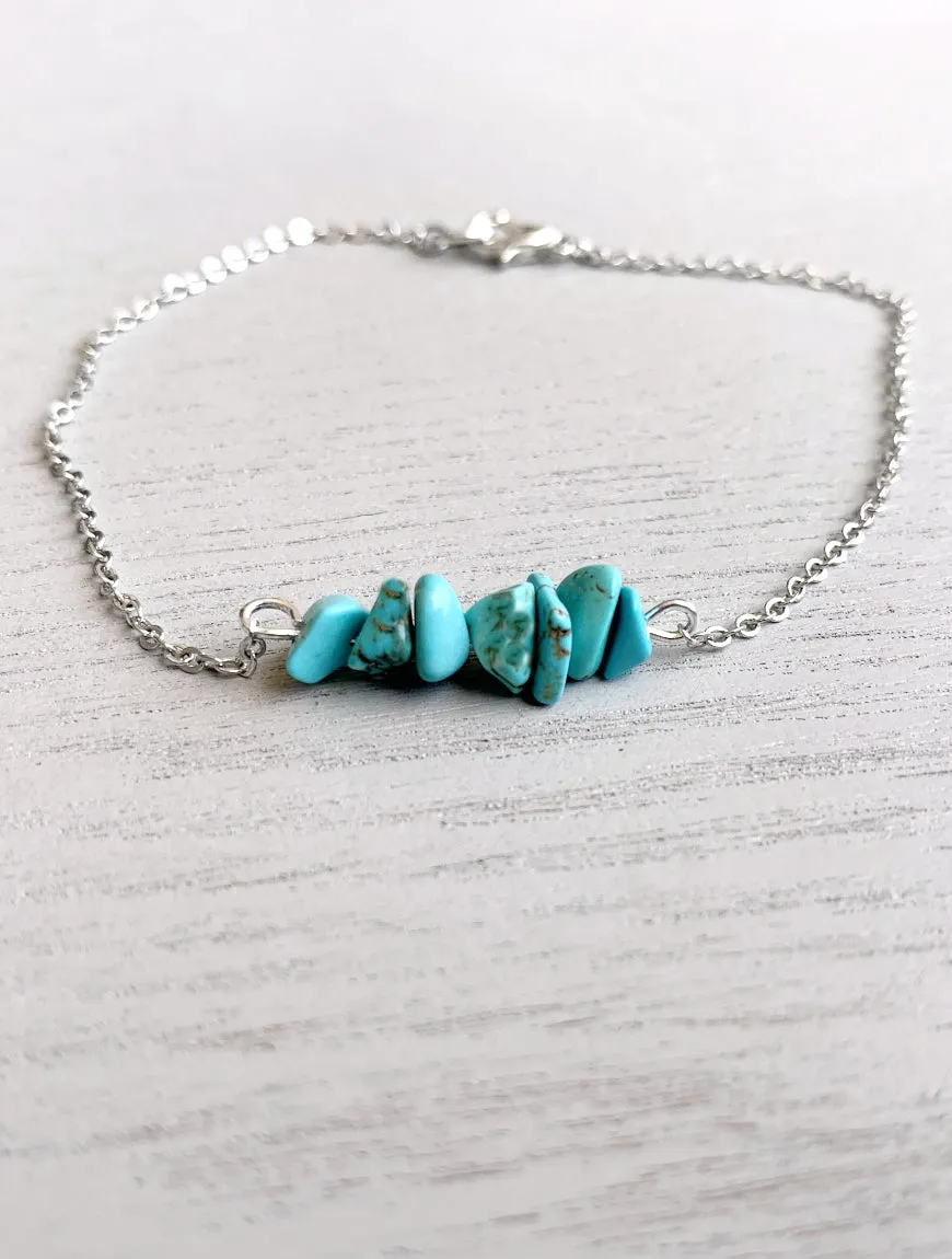 Genuine Turquoise Anklet