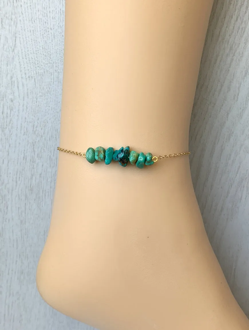 Genuine Turquoise Anklet