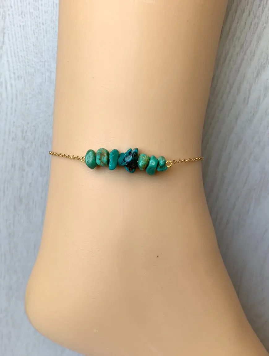 Genuine Turquoise Anklet