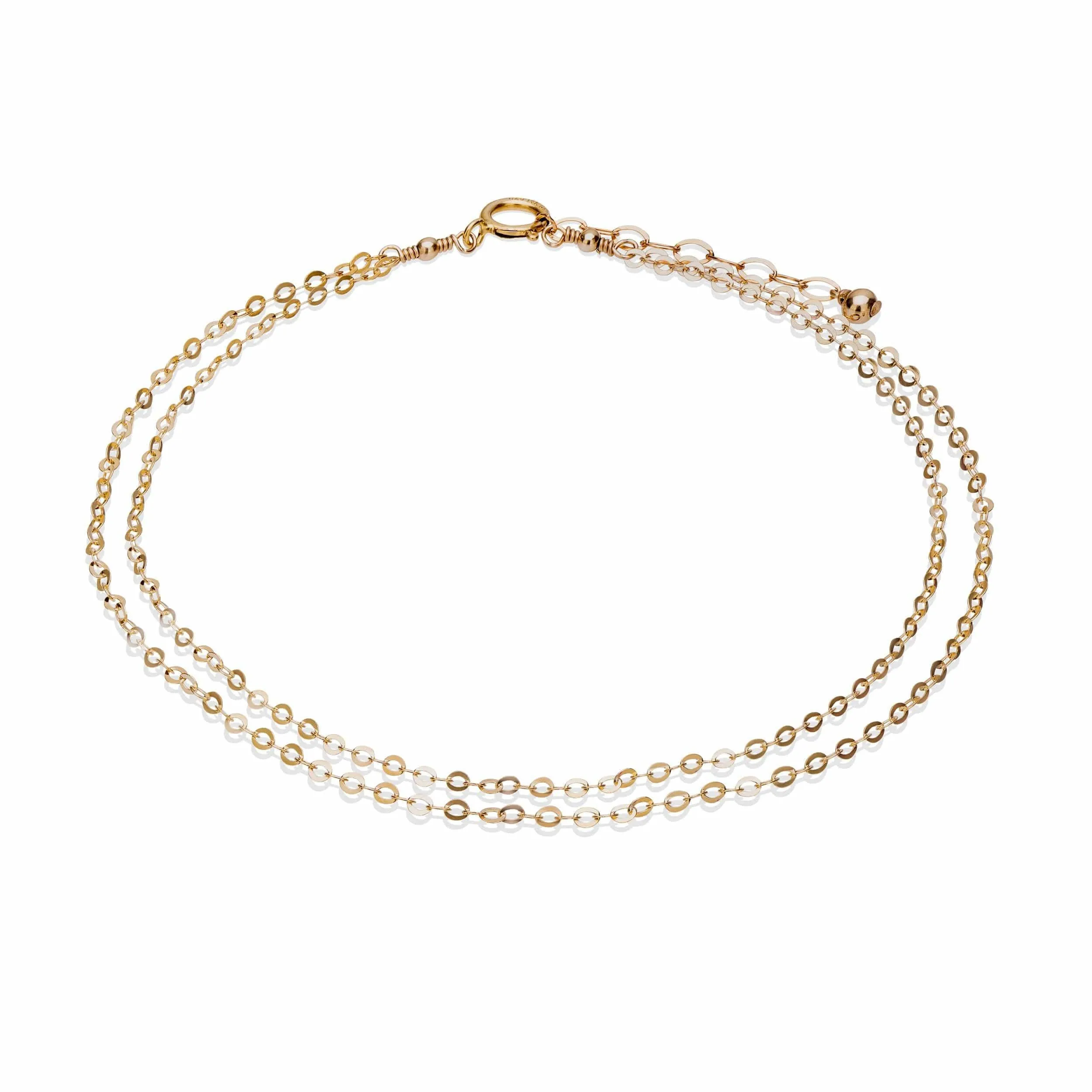 Gold Anklet for Women, Double Gold Chain Ankle Bracelet, Summer Minimalist Simple Style Foot Jewelry