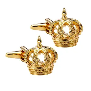 Gold Crown Prince Cufflinks In Box