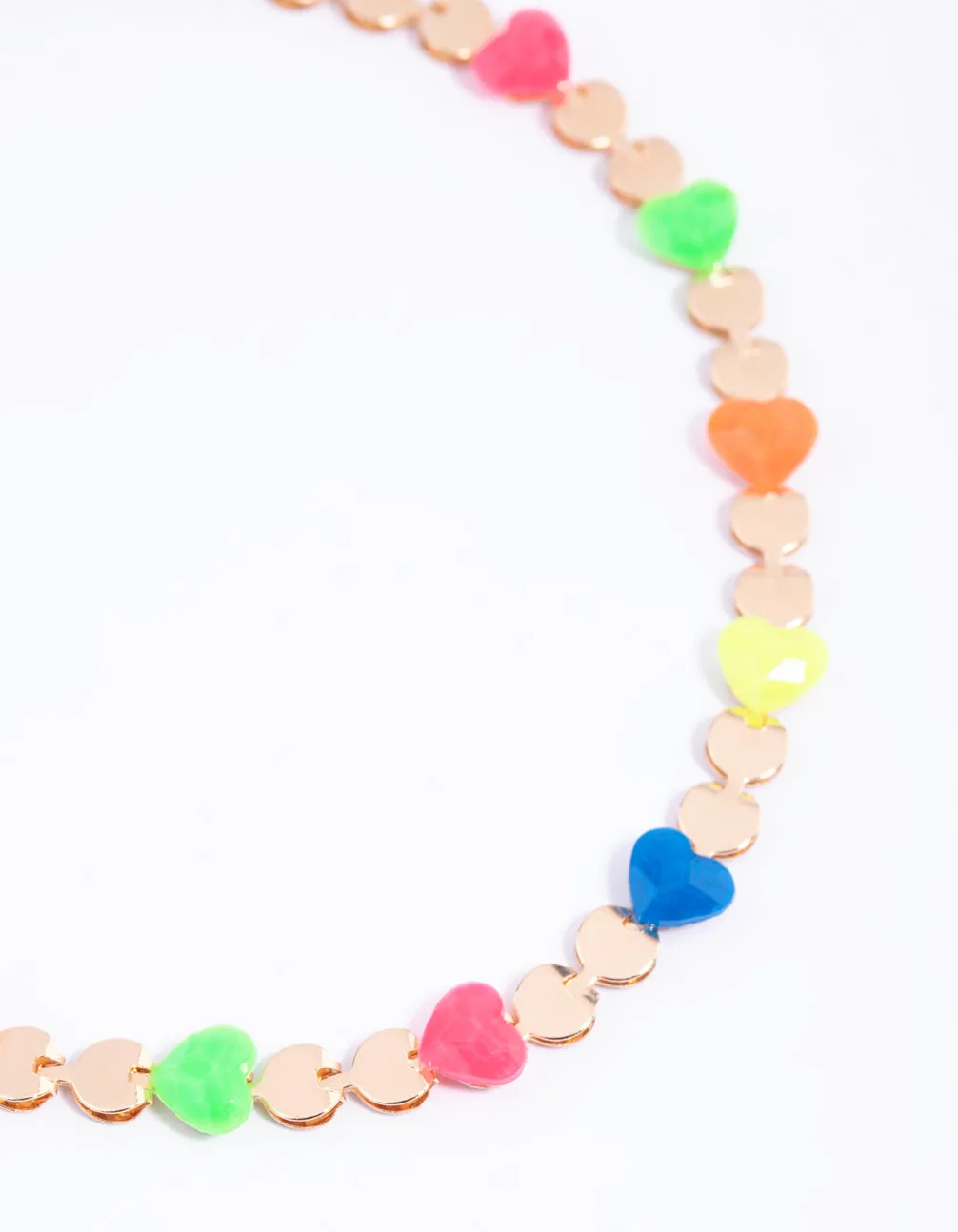 Gold Linked Hearts Anklet
