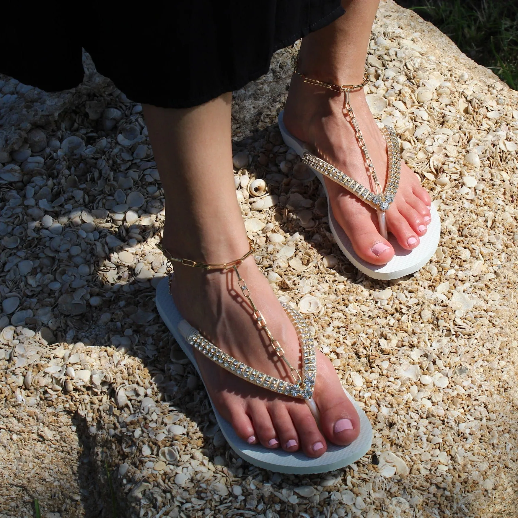 Golden Girl Flip Flops