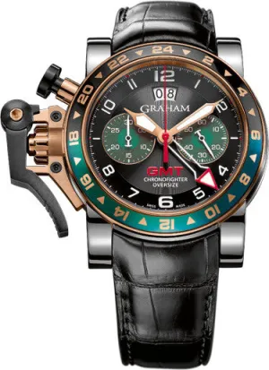 Graham Watch Chronofighter Oversize GMT Steel & Gold