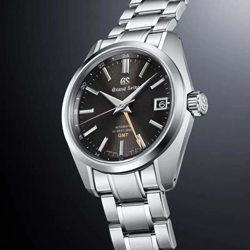 Grand Seiko Heritage Collection Dusk Mount Iwate Hi-Beat GMT 40mm Black Dial Gents Automatic Watch SBGJ265G
