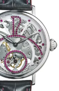 Grande Diva Mechanical Swiss-Made Skeleton Black Ladies Watch 16550060