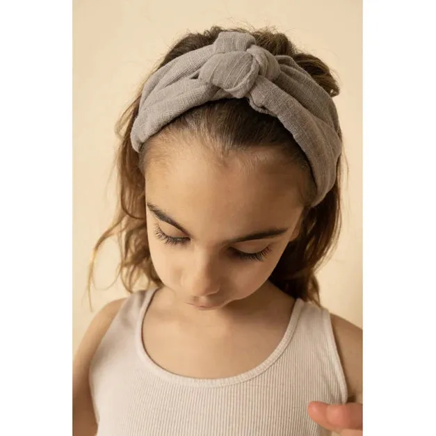 Grech & Co. TOP KNOT | HEADBAND - FOG