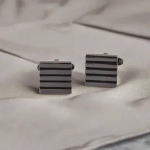 Gun Metal Rectangle Cufflink M