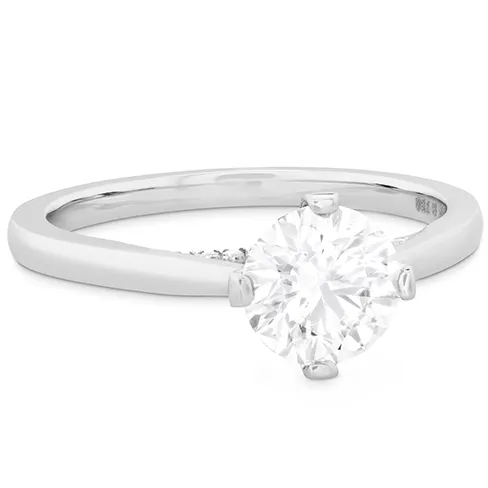Hearts On Fire Deco Chic Solitaire Diamond Engagement Ring