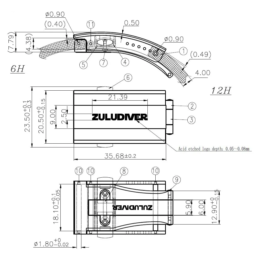 HydroLock MK2 Deployant Buckle - Sandblasted
