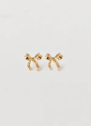 Kindra Mini Bow Earring - Gold