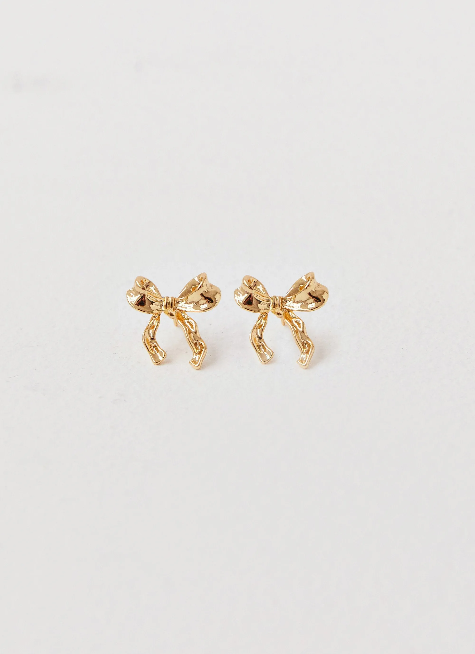 Kindra Mini Bow Earring - Gold