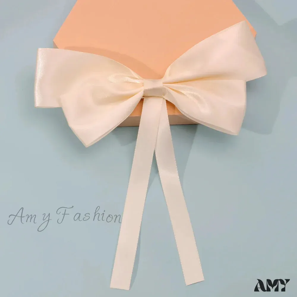 Korean Fashion Black Ribbon Bow Tie Christmas Hair Accessory
