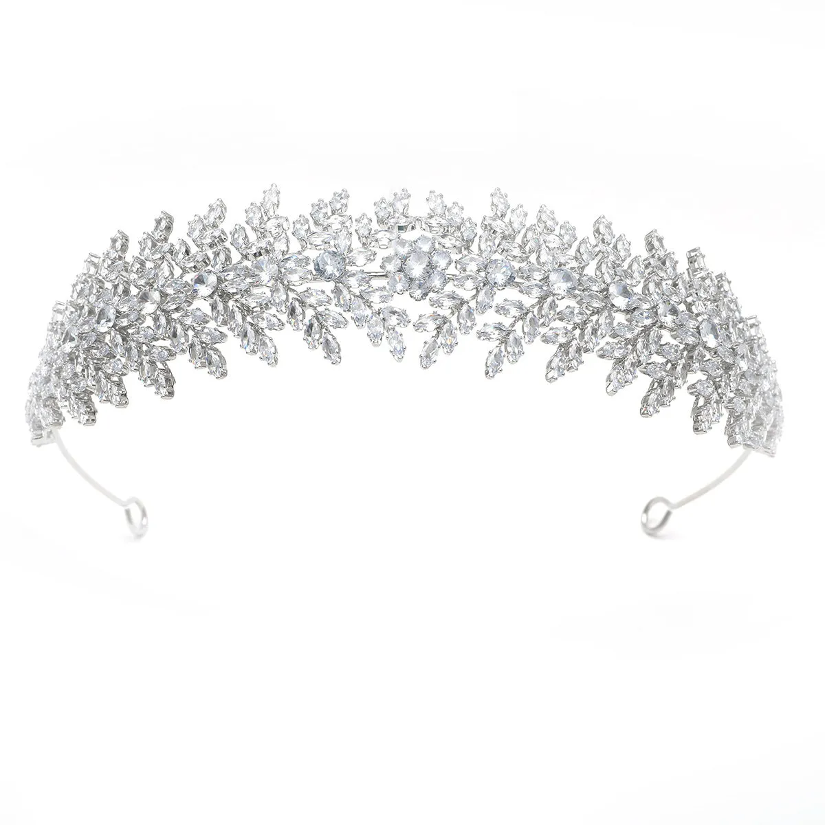 Leaves Bride handmade headband, 3A zirconia women's Headpices,Wedding Hair Accessories Jewelry