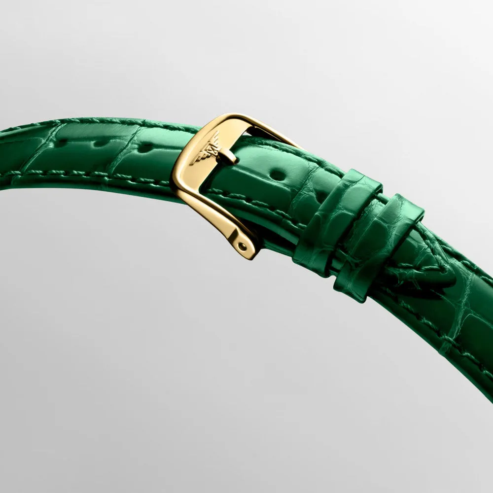 Longines DolceVita Green Dial 18ct Yellow Gold Ladies Quartz Watch L5.255.6.95.2