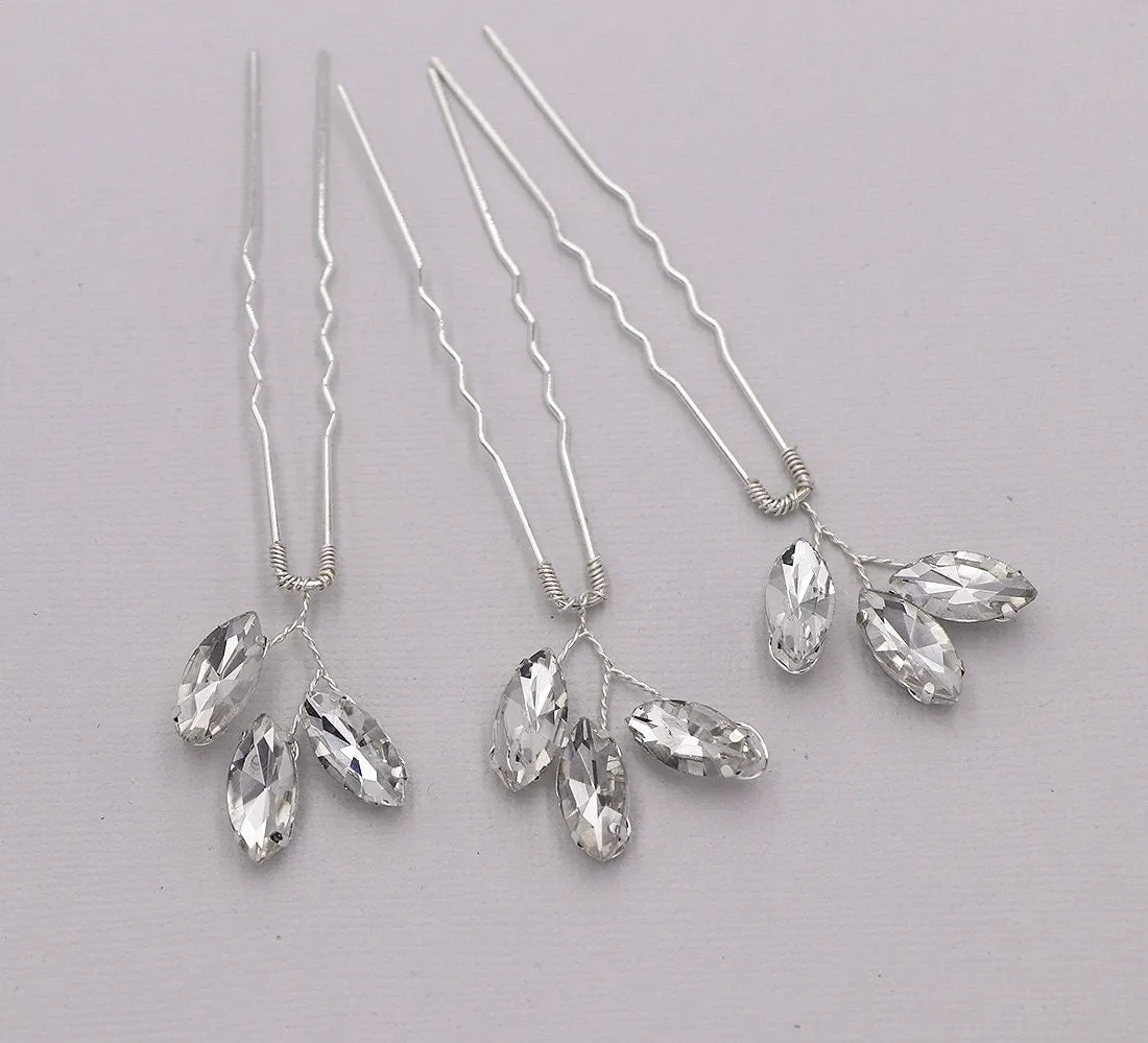 Marquise Hairpins Set of 3