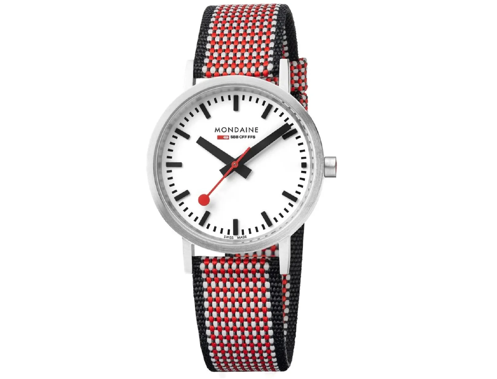 Mondaine CLASSIC 75 YEARS ANNIVERSARY SET 30mm, black leather watch, A658.30323.75SET