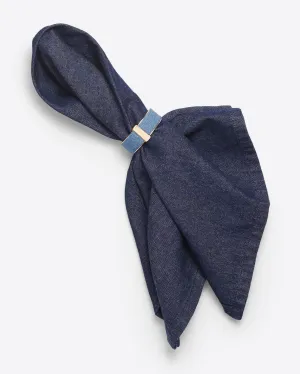 Napkin Rings in Chambray (Set of 4)