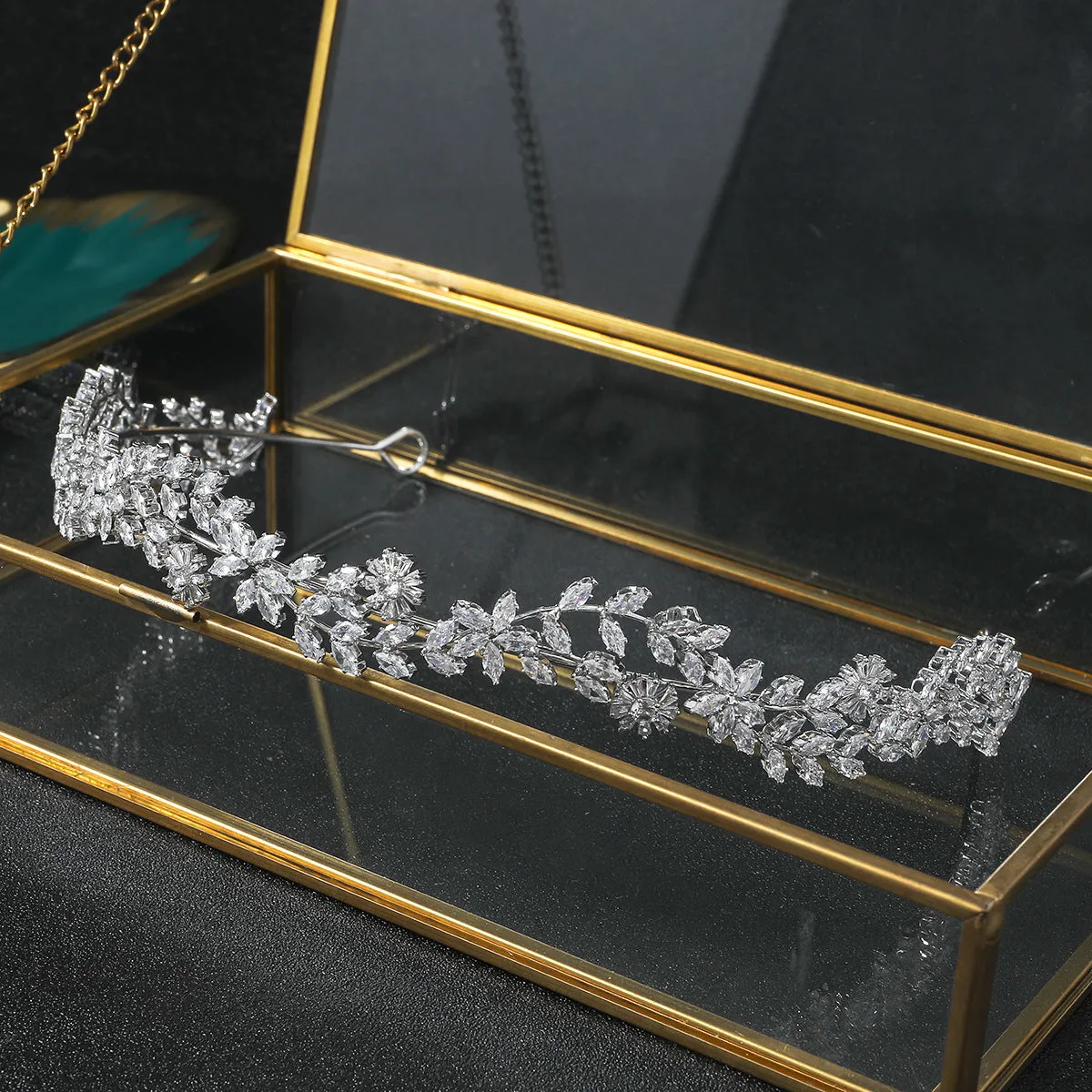 New Bride Crystals headband, 3A zirconia women's Headpices,Wedding Hair Accessories Jewelry