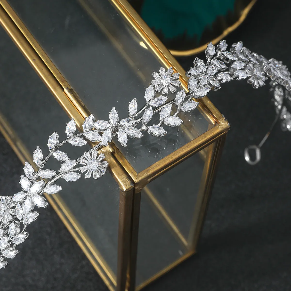 New Bride Crystals headband, 3A zirconia women's Headpices,Wedding Hair Accessories Jewelry