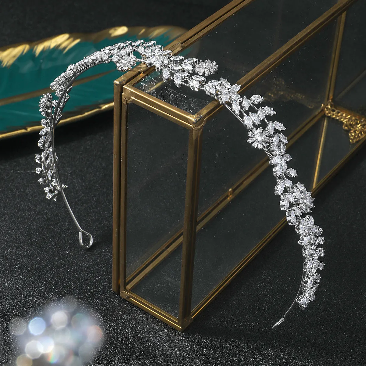 New Bride Crystals headband, 3A zirconia women's Headpices,Wedding Hair Accessories Jewelry