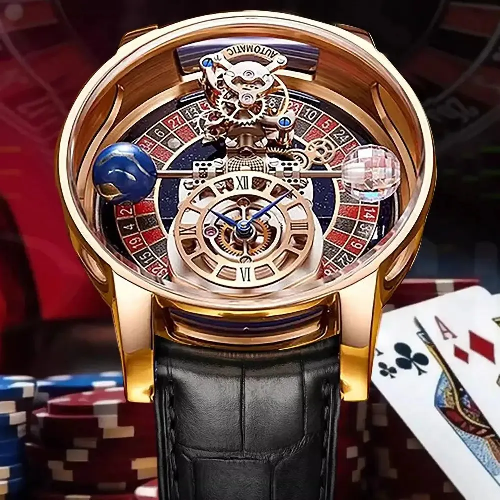 New Men's Luxury Swiss Quartz Watch - Jacob & Co Gambling Design.