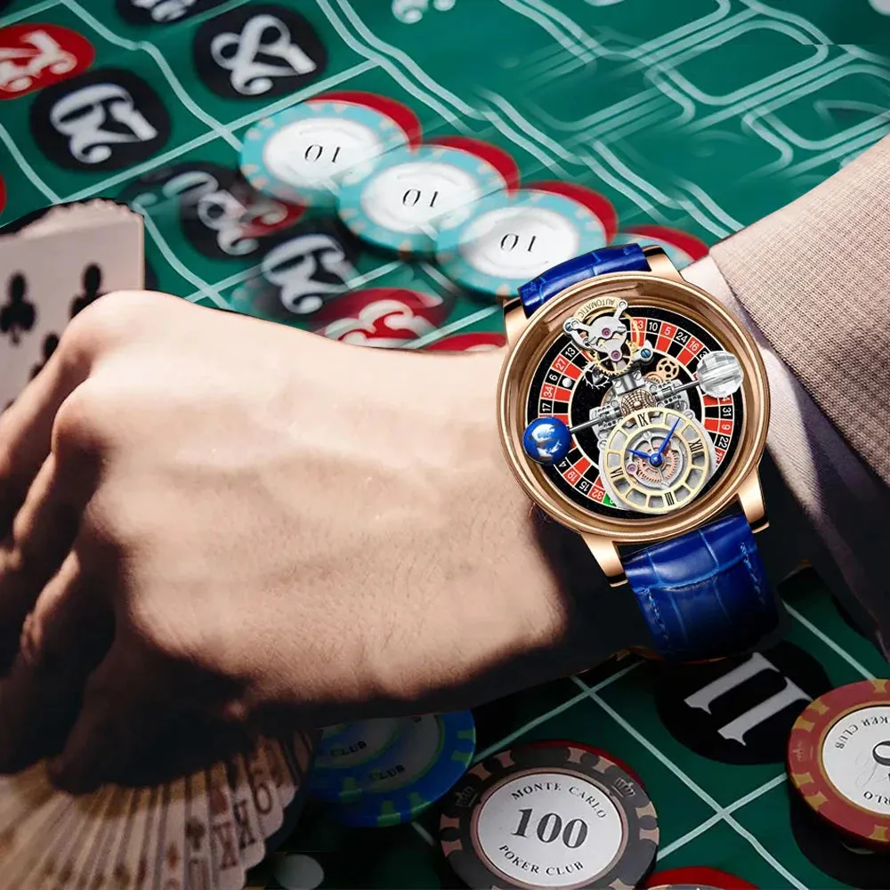 New Men's Luxury Swiss Quartz Watch - Jacob & Co Gambling Design.