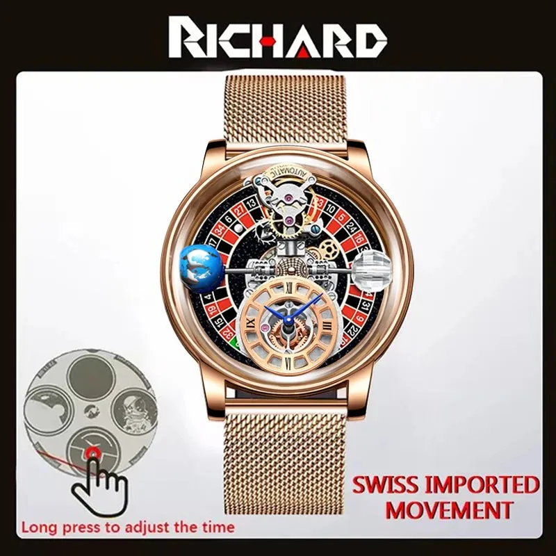 New Men's Luxury Swiss Quartz Watch - Jacob & Co Gambling Design.