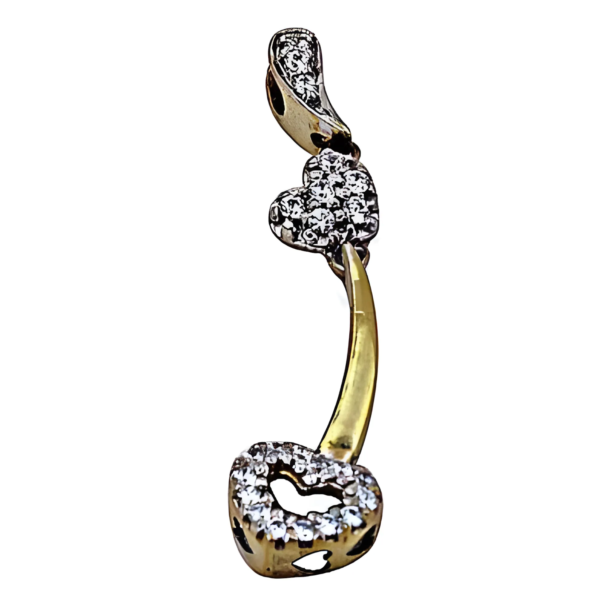 Newest Style Cubic Zirconia Gemstone Silver Gold Plated Pendant - Trendy Jewelry