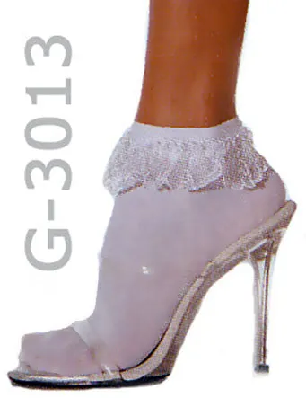Nylon Ankle Socks Lace Ruffle 3013